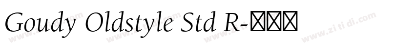 Goudy Oldstyle Std R字体转换